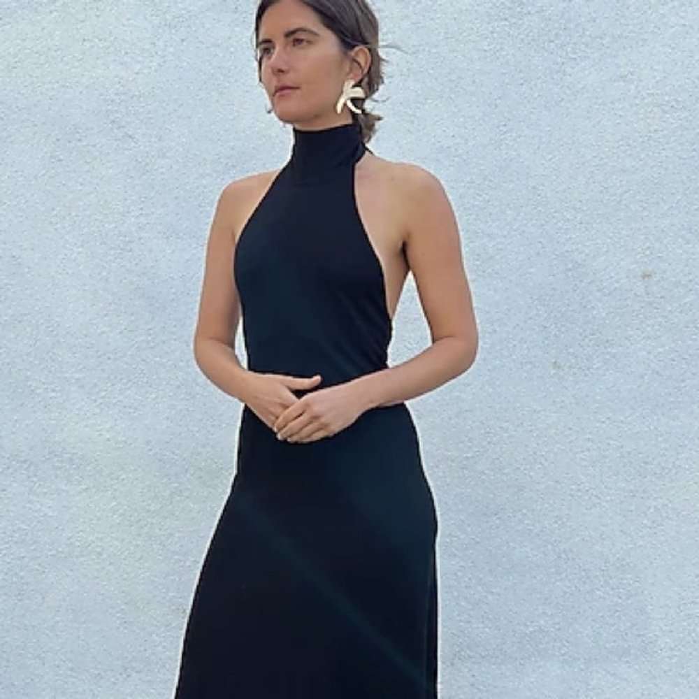 Vintage Ralph Lauren Black Label High Neck Backless Halter Dress - Picture 2 of 6